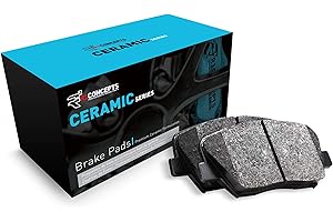 R1 Concepts Front Ceramic Series Brake Pads With Rubber Steel Rubber Shims 2310-1521-00