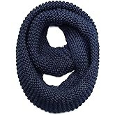 Warm Scarf for Winter Women & Men, Knit Wool Loop Infinity Scarves Thick & Chunky Neck Warmer For Cold Weather U-SY-WS7