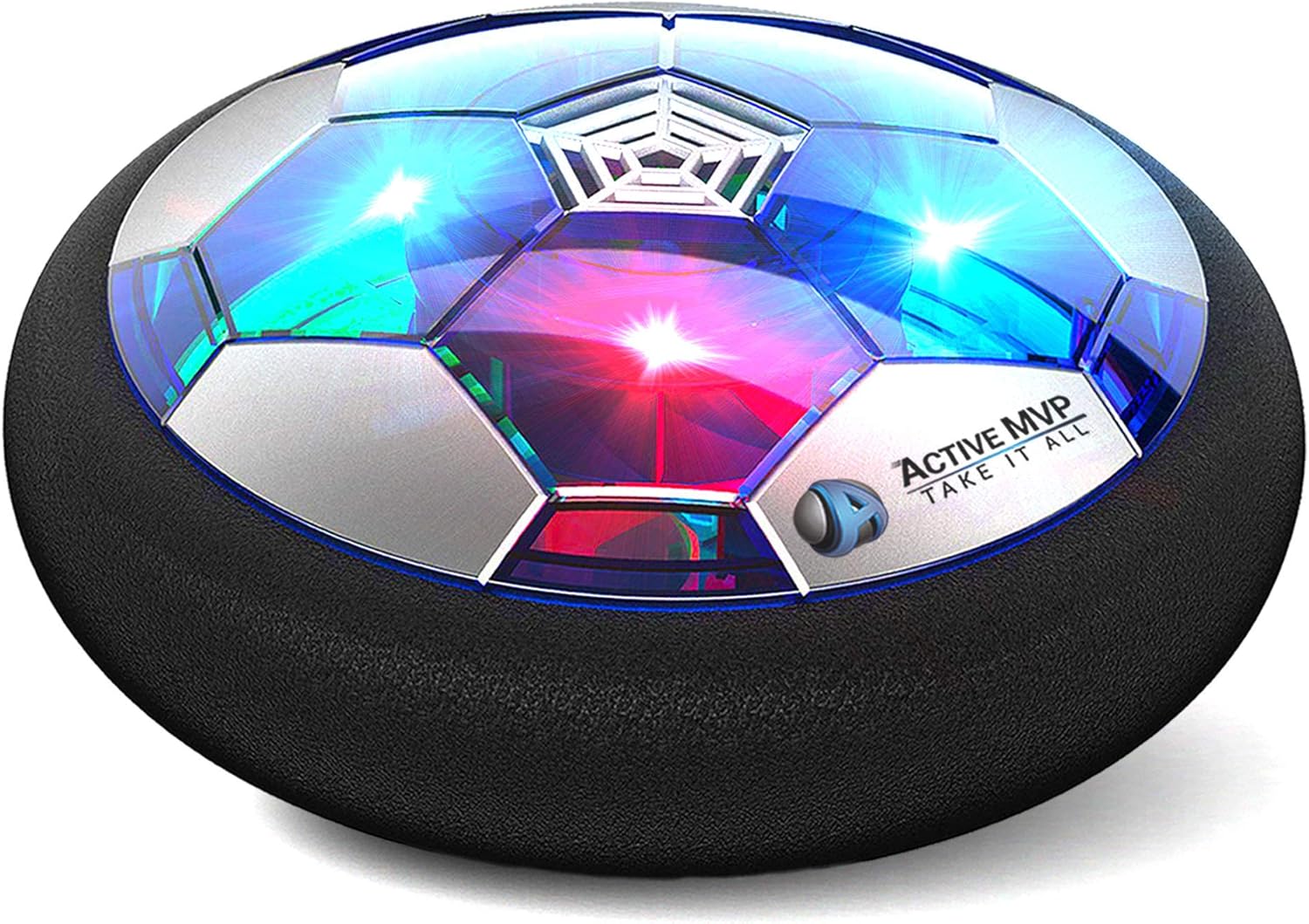 Hover Soccer Ball Boy Toys Rechargeable, Toddlers Kids Indoor Air Soccer Ball Floating LED Light Up, Power Kick Disc Fun with Foam Bumper (No AA Battery Needed) Gift For Boys Girls Age 2 3 4 5 6 7 8 9: Sports & Outdoors