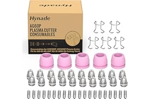 HYNADE Plasma Cutting Torch Consumables, AG60P Pilot Arc Plasma Cutter Accessories (AG60P-50, Copper, 50)