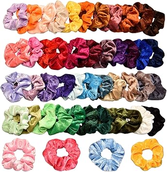 Scrunchies Velvet 48 Pcs Lavinrose Elastic Hair Scrunchies Pack