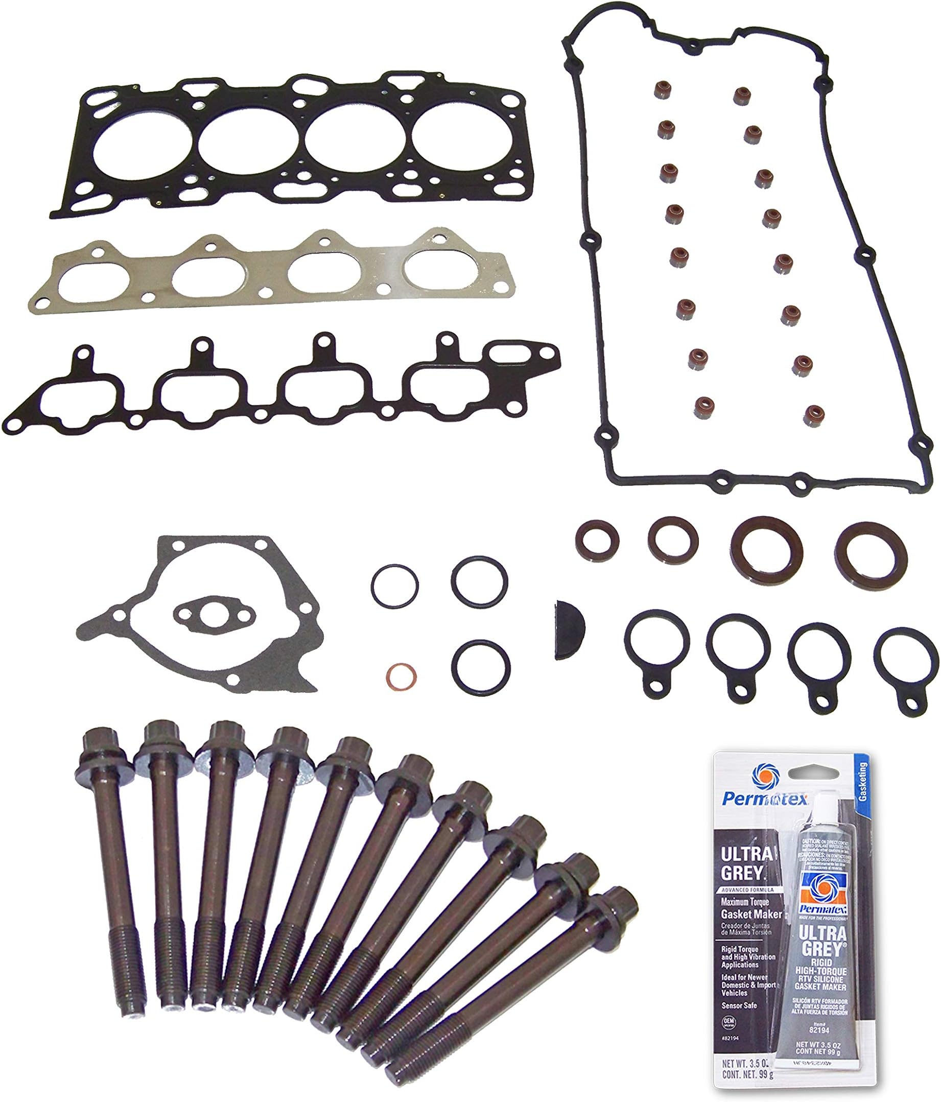 Head Gasket Set Bolt Kit Fits: 99-06 Hyundai Sonata Optima Santa Fe 2.4L 4 DOHC 16v