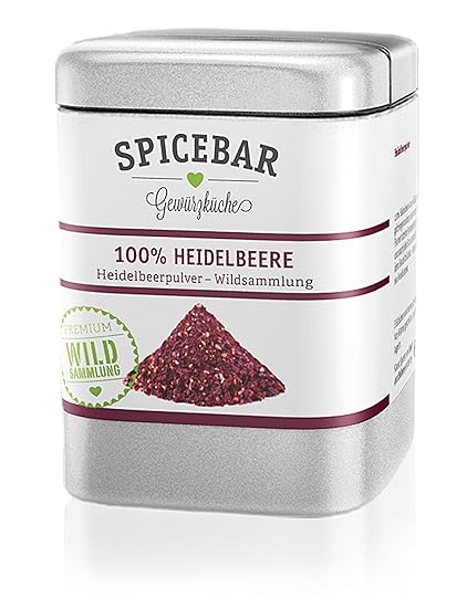 Heidelbeerpulver, Fruchtpulver gefriergetrocknet aus 100% Heidelbeere / Blaubeere (1 x 50g)