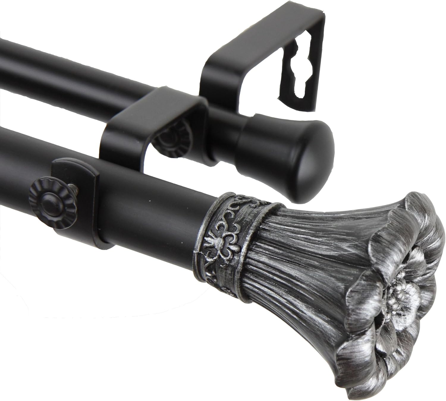 Amazon Com Rod Desyne Blossom Double Curtain Rod 120 By 170 Inch