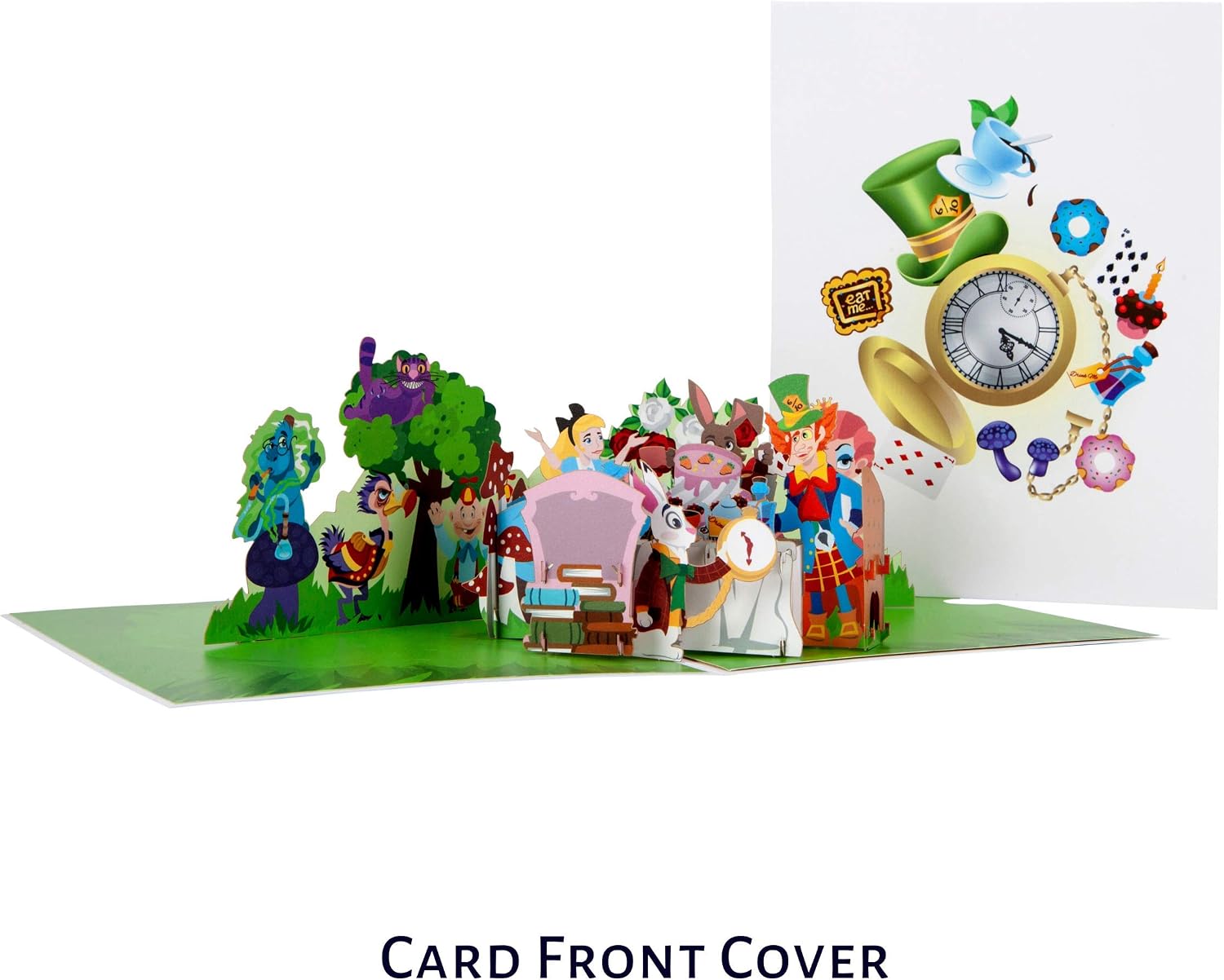Alice In Wonderland "Mad Hatters Tea Party" Pop Up Card - Alice In Wonderland Gifts For Birthday, Mothers Day Cards, Birthday Cards, Alice In Wonderland Memorabilia | 15cm x 20cm | Hand Assembled - Image 3