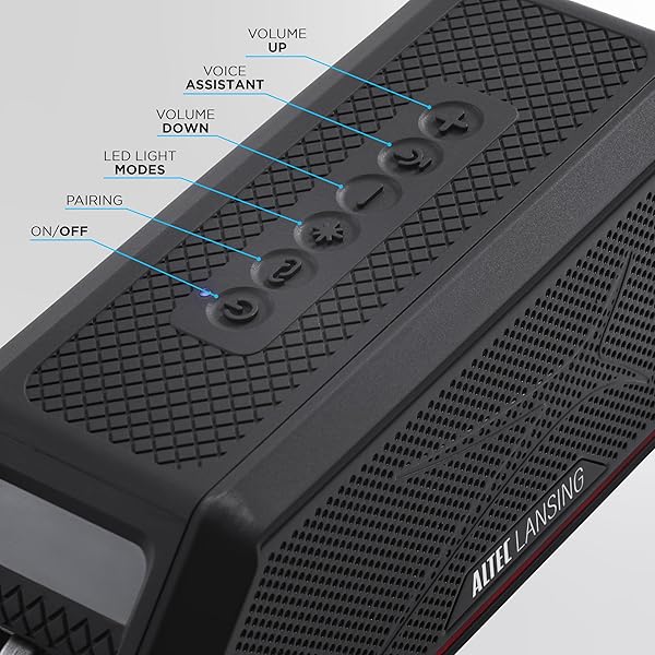 ALTEC LANSING MAGNETIC BLUETOOTH SPEAKER HYDRAJOLT 2.0, WATERPROOF IP67, 12W OUTPUT POWER, 16H BATTERY, MULTICOLOR LED, 100FT WIRELESS RANGE, VOICE ASSISTANT, USB-C QUICK CHARGE