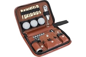CRAFTSMAN GOLF Golf Gifts for Men Women Golfer, Golf Gift Set Accessories Kit with Premium Leather Case Bag Ball Tee Accessory Set Golfing Suitable for Beginner or Pros