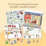 Melissa & Doug Reusable Sticker Book My Town Plane Activities Toddlers view 8