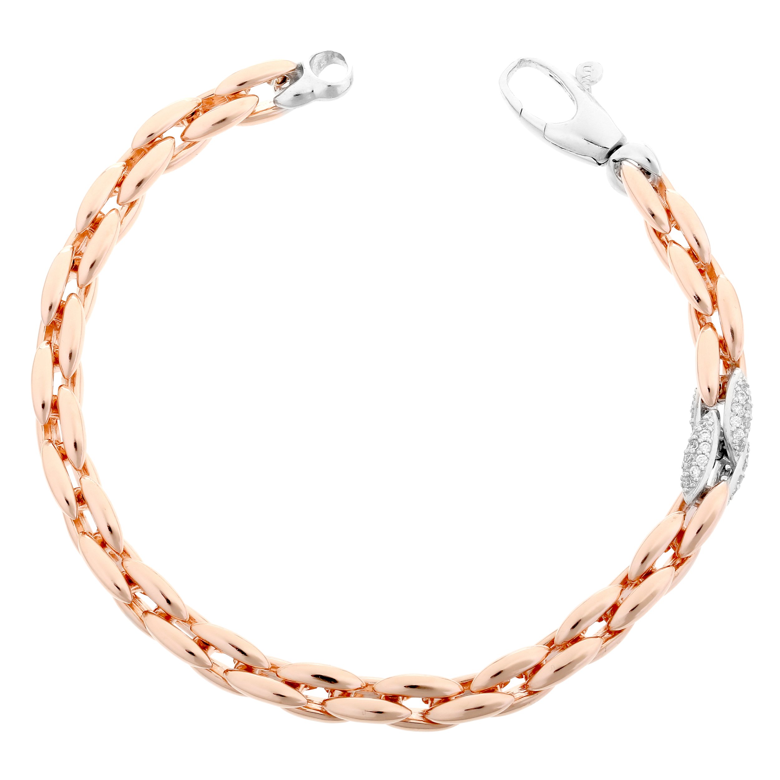 Orphelia Women's 925 Rose Gold Sterling Silver Bracelet ZA-7159