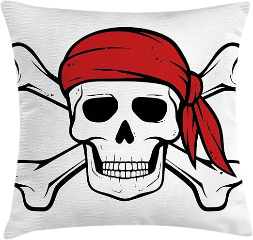 Amazon Com Ambesonne Pirate Throw Pillow Cushion Cover Dead