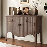 FUSUNBAO 40" Retro Buffet Cabinet with Storage, Fluted Sideboard Credenza with Drawer, Accent Bar Cabinet for Living Room Fur