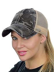C.C Ponycap Messy High Bun Ponytail Adjustable Mesh