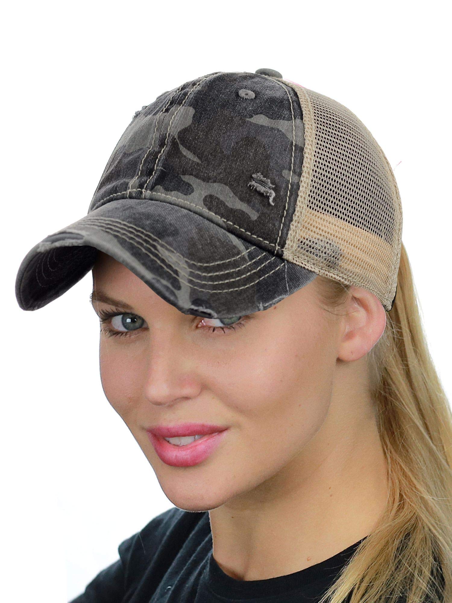 C.C Ponycap Messy High Bun Ponytail Adjustable Mesh