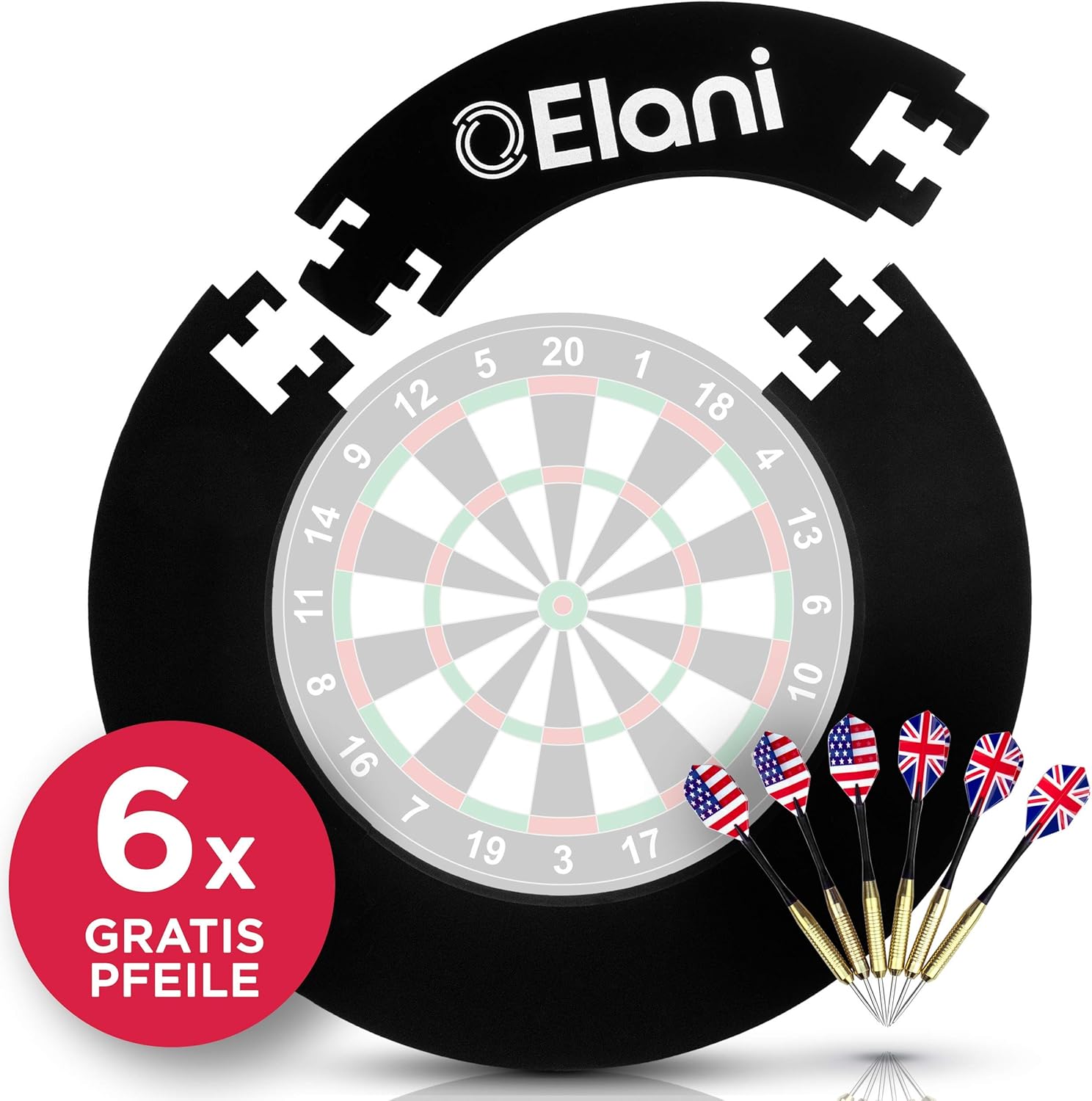 ELANI © Dart Auffangring Wandschutz für die Dartscheibe und die