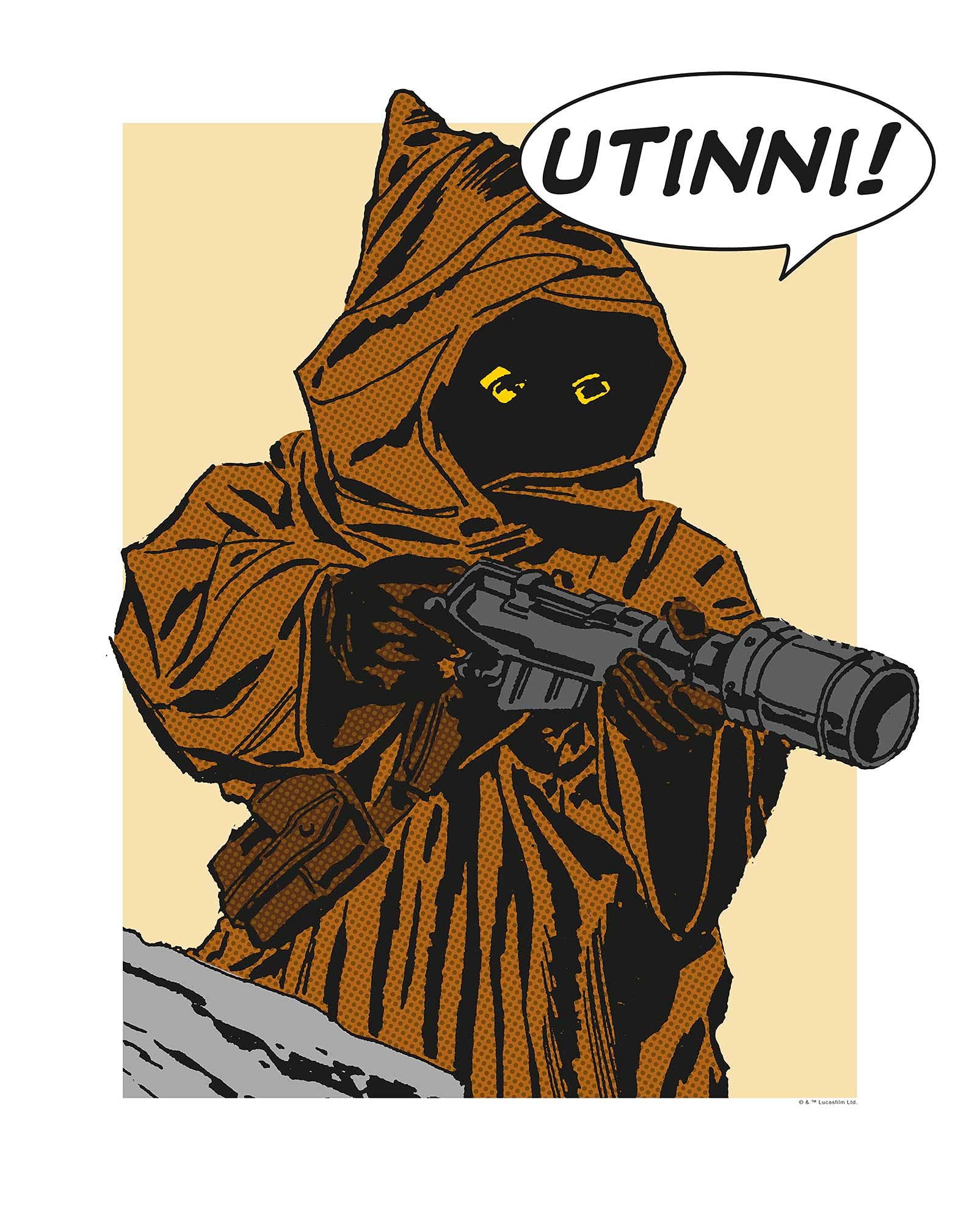 Komar Wall Picture Star Wars Classic Comic Quote Java Children's Room Decoration Art Print Without Frame Available in 3 Sizes, Colourful, WB115-40x50