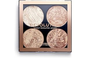 Makeup Revolution Cheek Kit, Bronzer & Highlighter Powder, Compact Palette, Sunkissed Glow, Vegan & Cruelty-Free, Don't Hold Back, 0.32 Oz