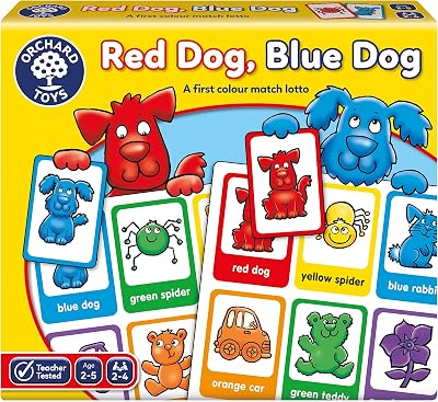 Orchard Toys Red Dog Blue Dog Lotto Game for 2-5 Year olds