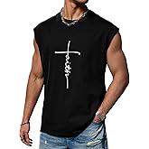 VOGSTART Men Graphic Muscle Tank Top Gym Workout Summer Casual Sleeveless Shirts (S-XXL)