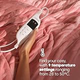 LIVIVO Electric Heated Blanket 160x130cm Ultra Soft Fleece 9 Heat Settings view 3