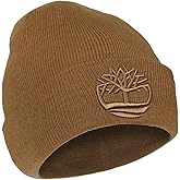 Timberland Men’s Tonal 3D Embroidery Beanie - Soft Knit Winter Hat, Raised Logo, Warm Stretch Fit for Cold Weather Wear