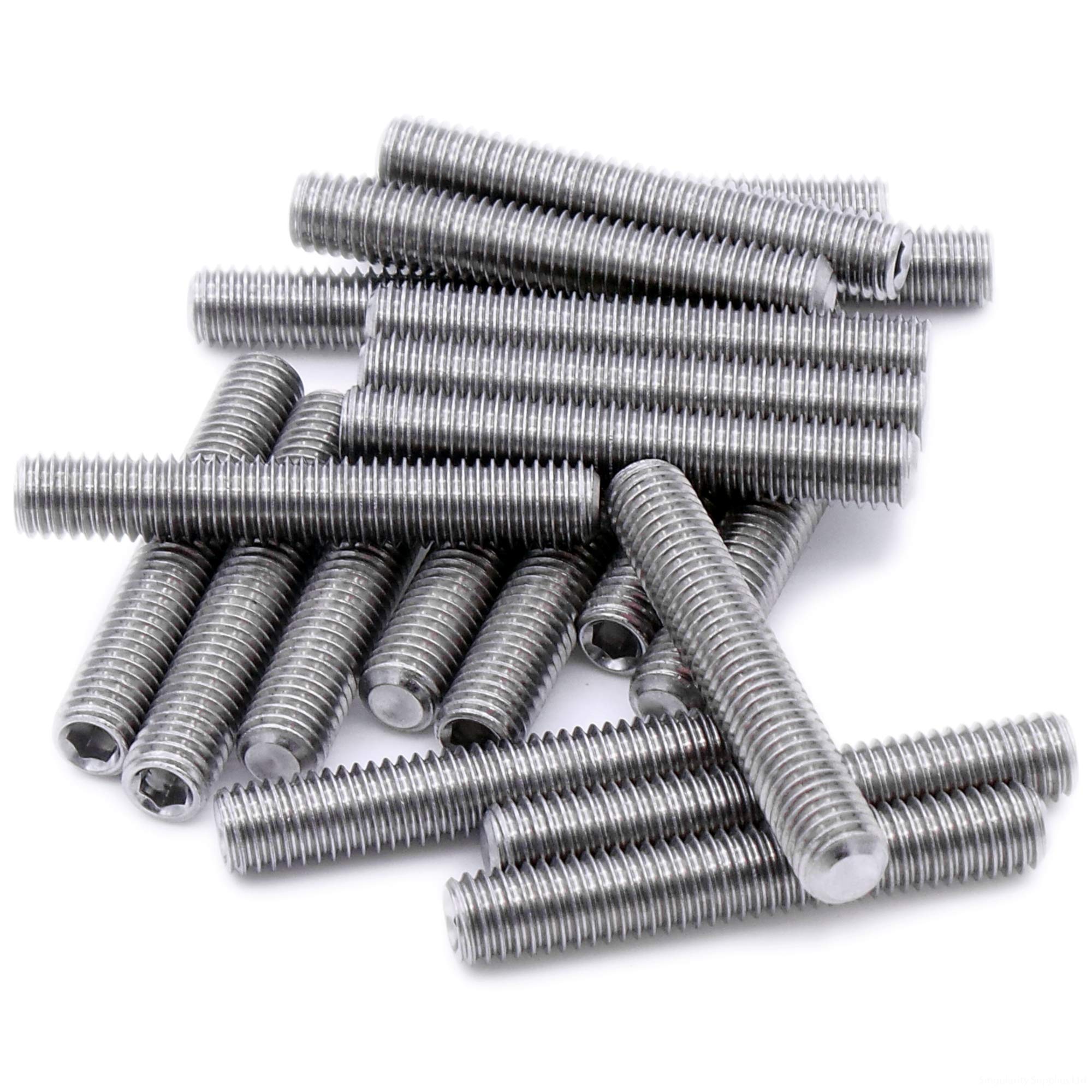 M6 (6mm x 7mm) Hex Socket Grub Screw (Cup Point) - Stainless Steel (A2) (Pack of 20)