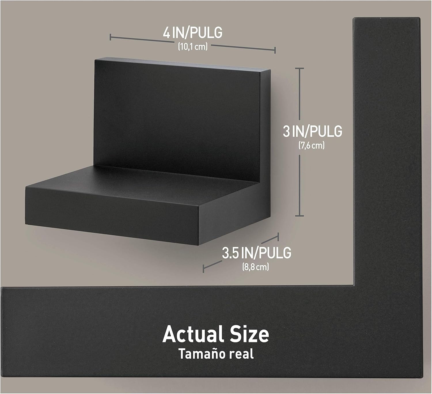 Command Display Ledges, Slate, 2-Ledges, 8-Medium Foam Strips (HOM23S-2ES), Great for dorm decor: Home Improvement