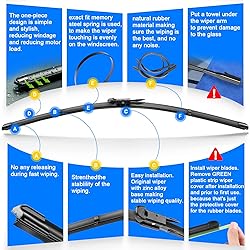 RAINTOK Windshield Wiper Blades Replacement for