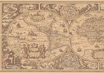 13 1 2 In X 15 Ft Prepasted Wallpaper Borders Globe Wall Paper Border Hu6084b Amazon Com