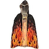 Liontouch - Fantasy Fire Flame Cape | Age 3-8 Years – One Size Fits All | Medieval Pretend Play Cloak for Boys & Girls | Ideal for Kid’s Roaring Fire Dress Up, Fancy Dresses & Royal Costumes