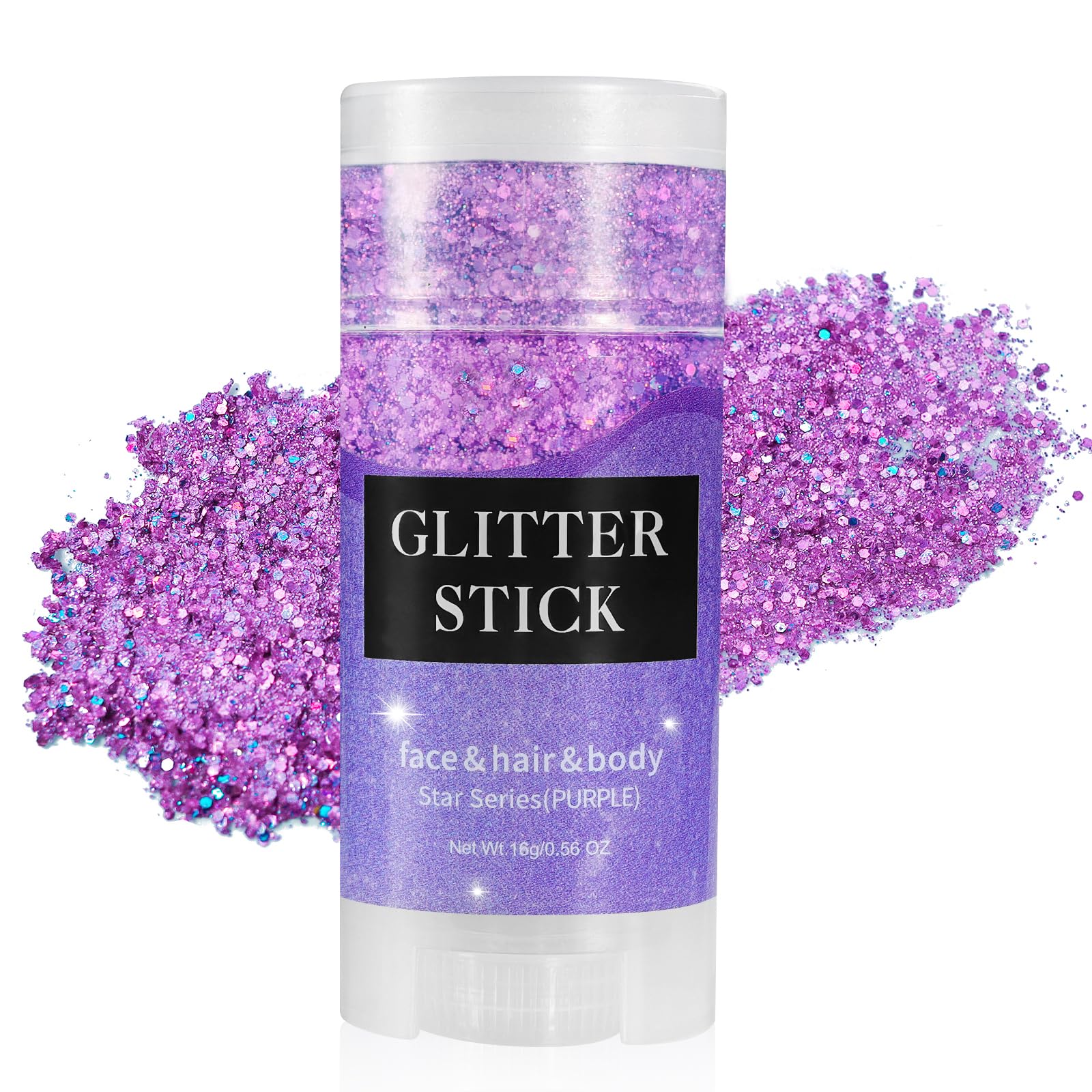 Mysense Purple Body Glitter Stick,Singer Concert