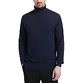 Kallspin Men's Turtle Neck Sweaters Wool Blended Lightweight Long Sleeve High Neck Pullovers