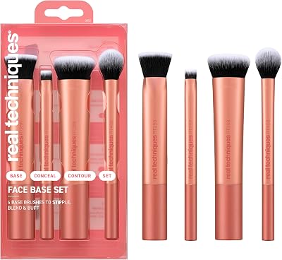 REAL Face Base Makeup Brush Kit 4-Piece Set Base Tools