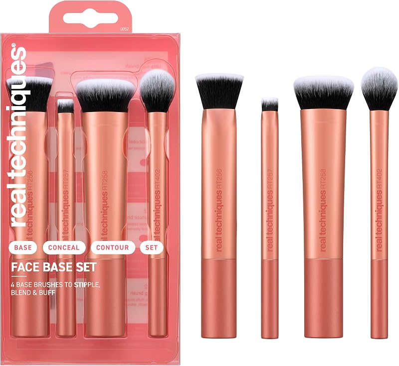 REAL Face Base Makeup Brush Kit 4-Piece Set Base Tools