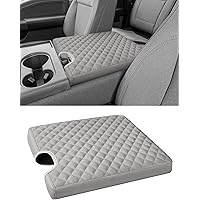 Sinvanho Center Console Armrest Cover for 2015-2025 Ford F150 F250 F350 F450 F550 with 40/20/40 Jump Seat, PU Leather Middle 
