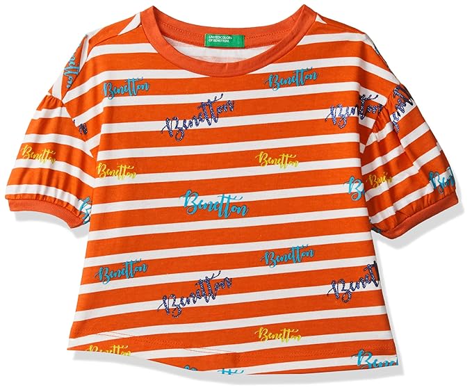 Baby Girls Striped Regular fit T-Shirt
