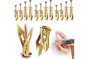 120Pcs 4-Size Self Drilling Drywall Anchors with Screws Kit, 60 Sheetrock Anchors & 60 Zinc Expansion Screws,Zinc Plated Stee