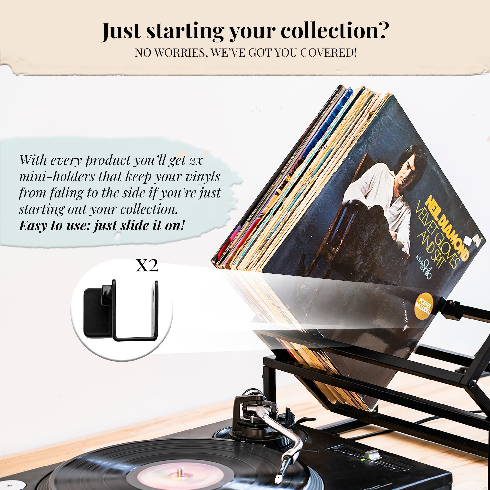 Shellac Racks Mua Vinyl Record Storage - Single Tier Rack, Width Adjustable Heavy ...