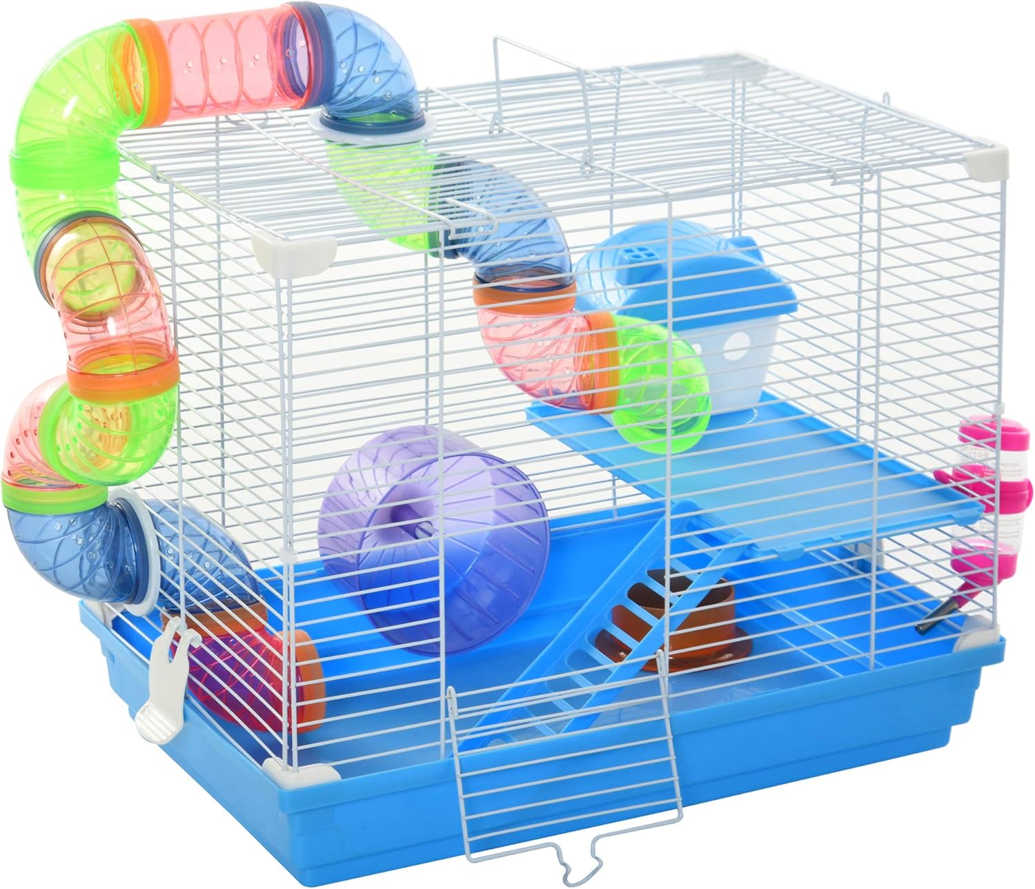 PawHut 2Level Hamster Cage Gerbil House Habitat Kit Small