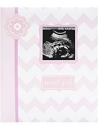 Lil Peach Chevron Baby Memory Book, Pink