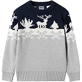 LittleSpring Little Boys Girls Ugly Christmas Sweater Crewneck Knit Cute Pullover