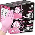 SwiftGrip Disposable Gloves - Pink, Latex-Free, Powder-Free, 1000-ct Case (XL) - Ideal for Cleaning & Esthetician Use