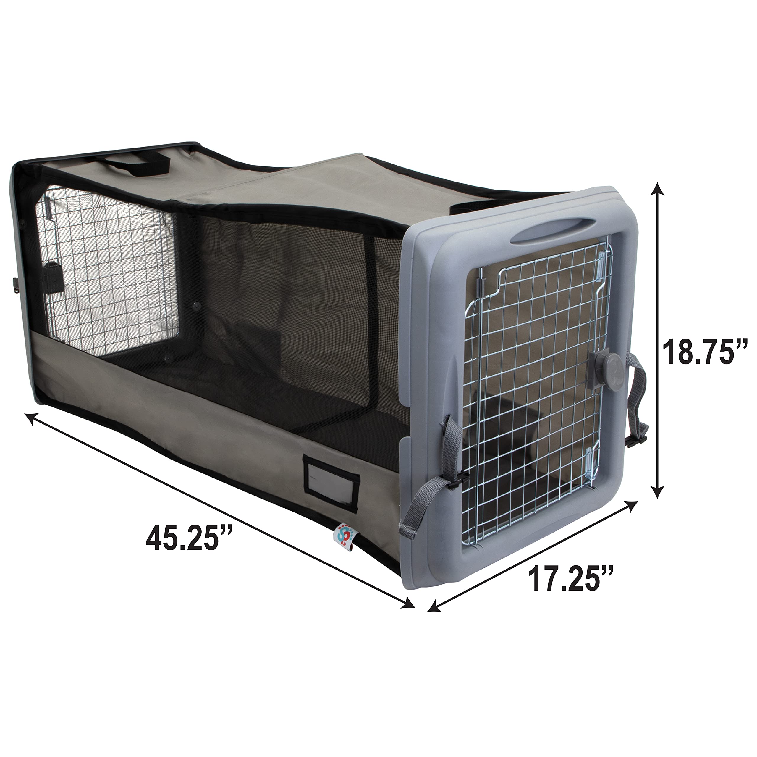 SPORT PET Large Pop Open Kennel, Portable Cat Cage Kennel, Waterproof