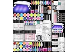 Glamonade Acrylic Nail Kit for Beginners: Professional Nail Kit Set with Everything UV Light and Complete Nail Supplies Salon