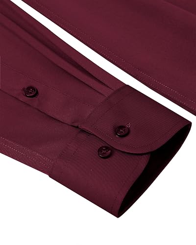 burgundy dress shirt for wedding Custom / Custom Stay sharp effortlessly! The Burgundy Cotton Shirt |