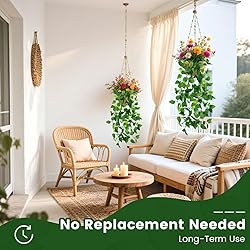 DomeStar 4PCS Fake Hanging Plants, Artificial Ivy