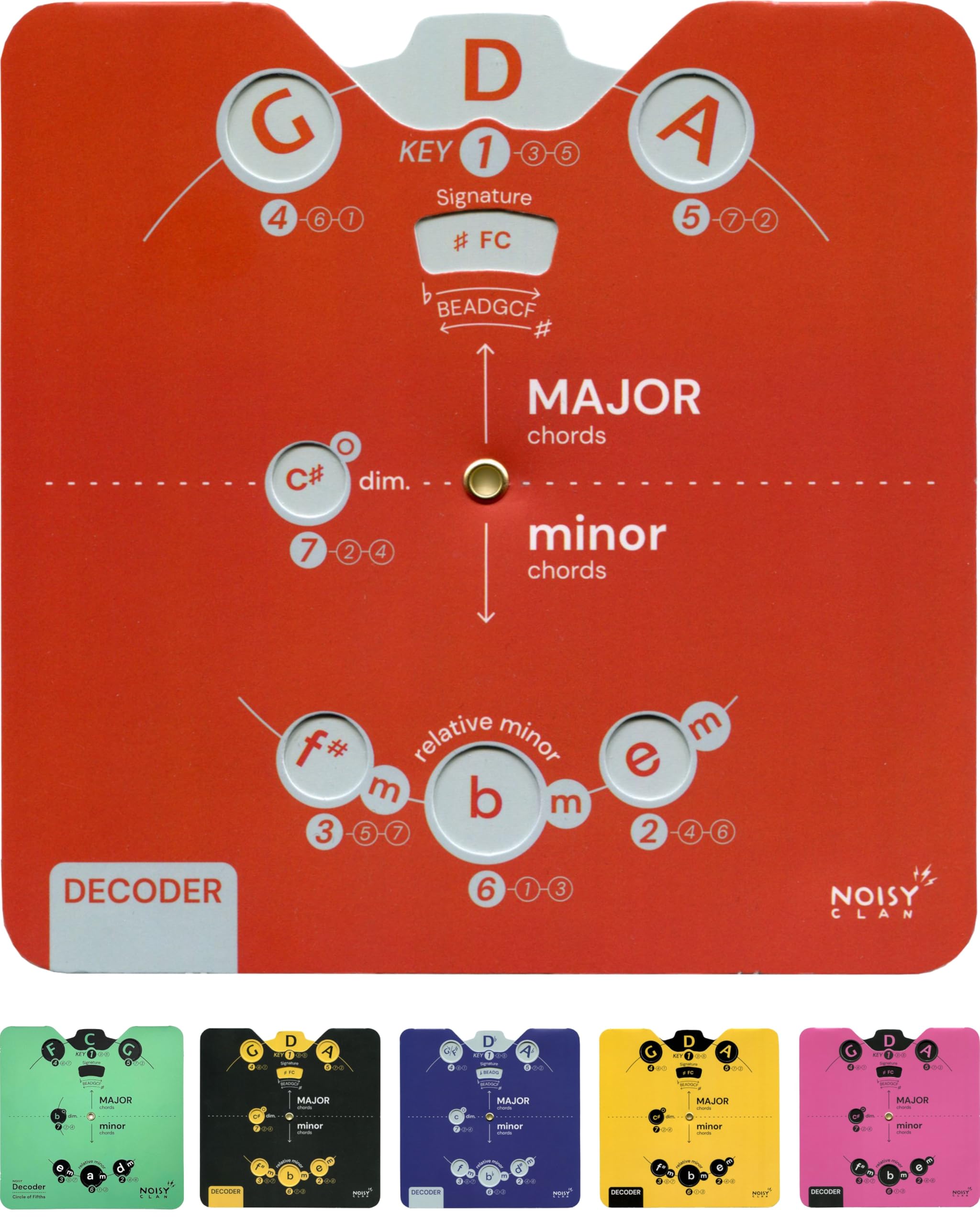 Essential Card Circle of Fifths Melody Tool for Musicians | Back to School Music Learning Tool | All-in-One Music Theory Aid with Clear eBook Download | Learn Chords, Progressions, Compositions