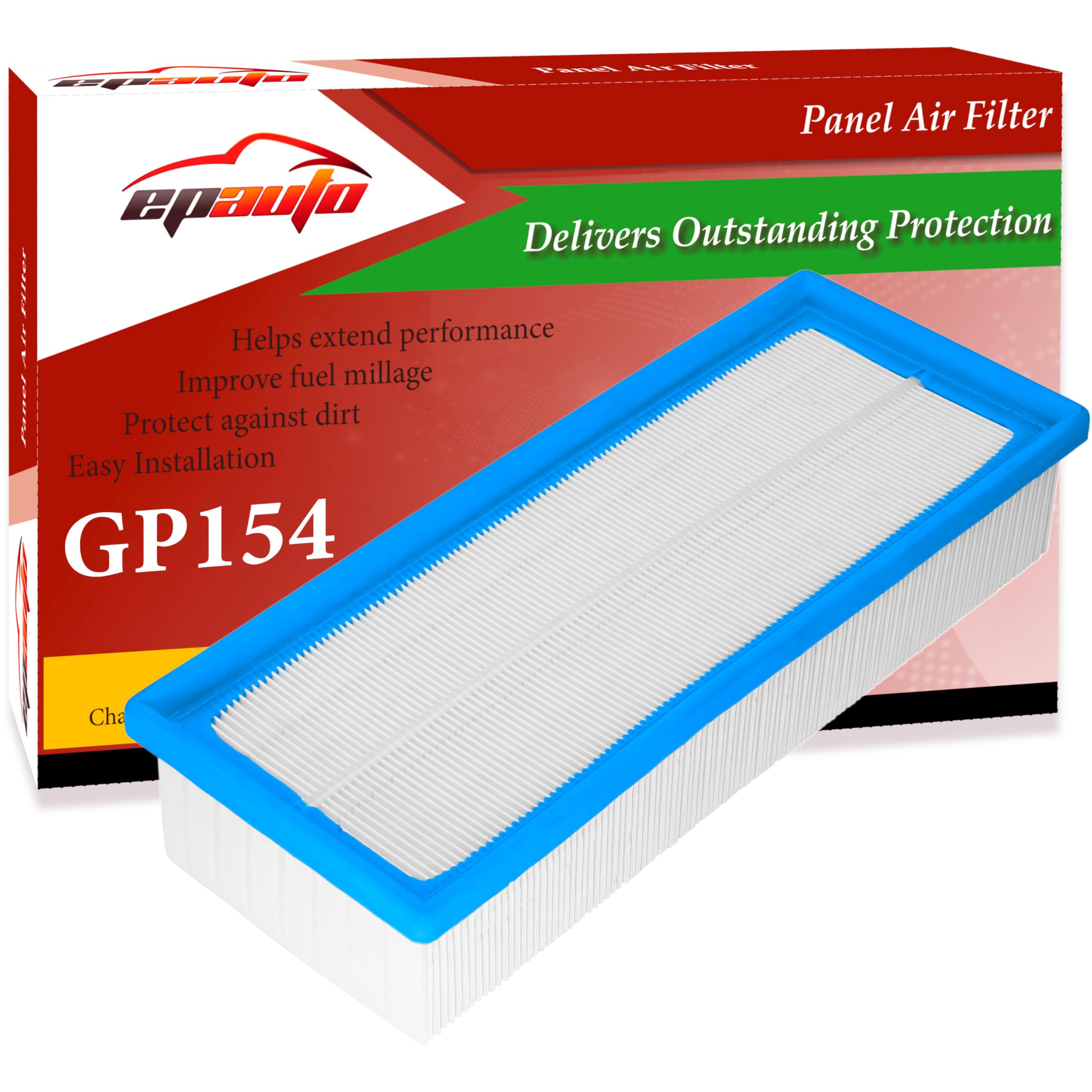 EPAuto GP154 (C35154/1) Reemplazo del filtro de aire del motor para VW y Audi