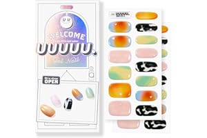 UUUUU. Uuuuu Semi Cured Gel Nail Strips - Venom, Compatible with All Nail Lamps, U-Curve Fit, Includes Prep Pads, File, Wood Stick