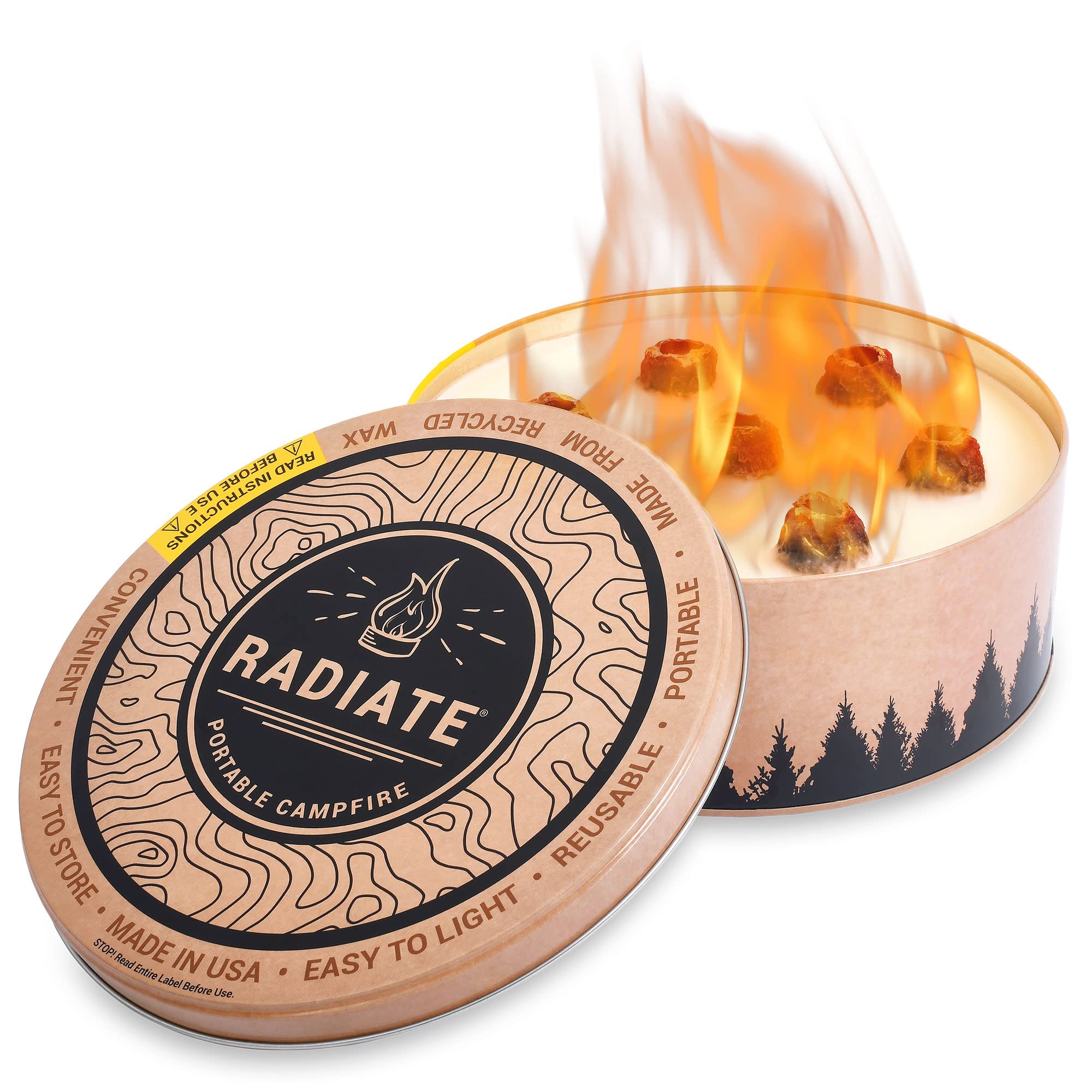 Radiate XL Outdoor Portable Campfire 3 to 5 Hours of Burn Time 8