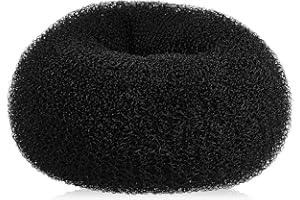 Diane Jumbo Hair Donut, Black, 5.5", 1 Count